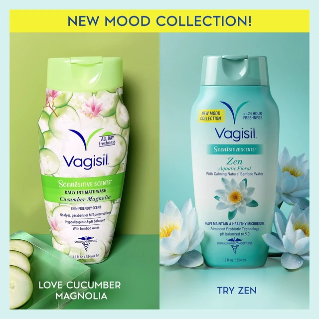 Alt view image 2 of 5 - Vagisil Scentsitive Scents Feminine Wash, Zen Aquatic Floral, 12fl oz