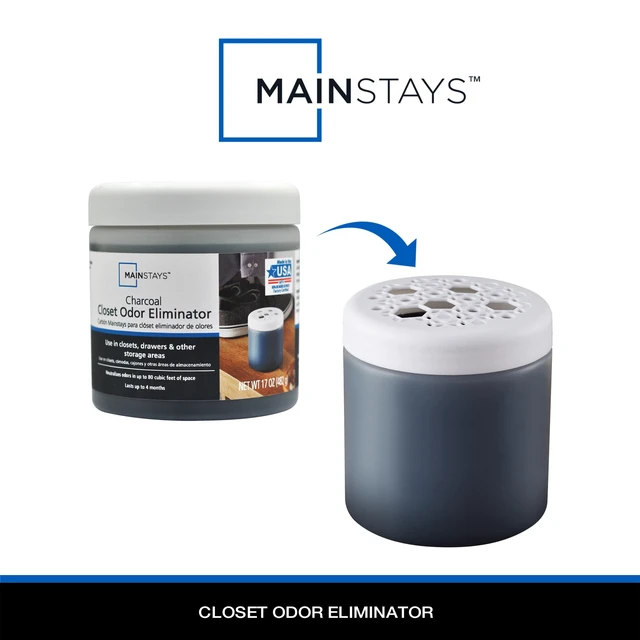 Alt view image 6 of 6 - Mainstays Closet Odor Eliminator Charcoal Fragrance Free 17oz