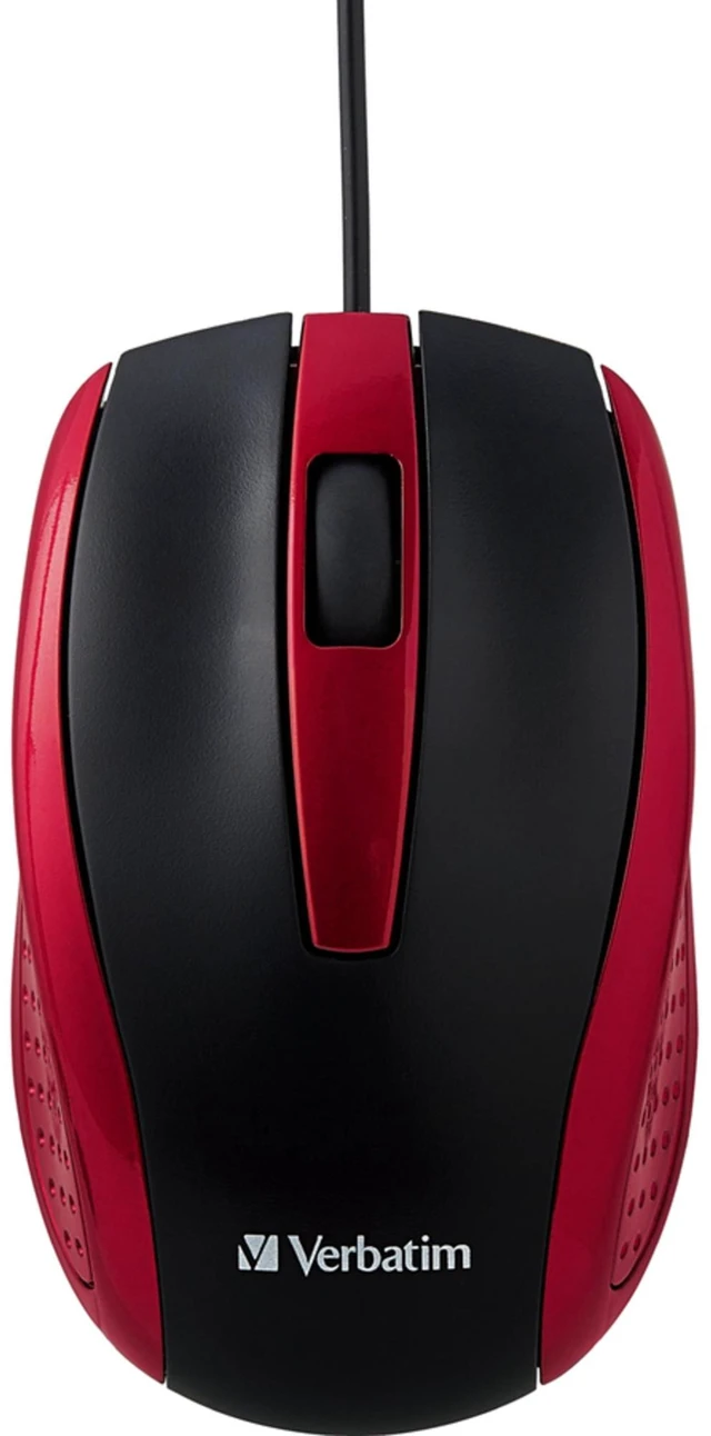 Main image of Verbatim 99742 Corded Notebook Optical Mouse (Red)