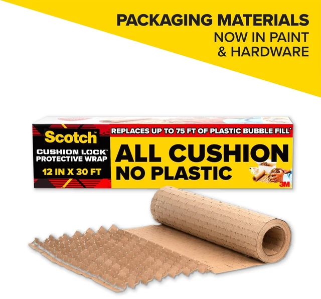 Main image of Scotch Cushion Lock Protective Wrap, 30ft Roll (Equivalent to 75ft Bubble Wrap), Brown, 1 Wrap