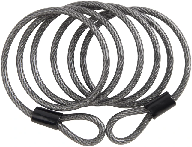 Alt view image 5 of 6 - Hyper Tough 6ft Braided Steel Security Cable, Vinyl Coated Open Loop Cable Lock, 1/4in. Diameter, Weather Resistant