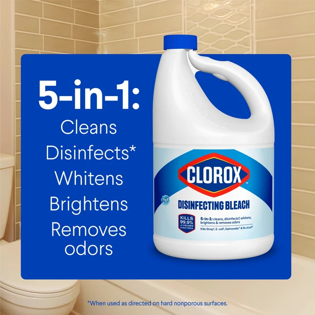 Alt view image 3 of 5 - Clorox Disinfecting Liquid Bleach Cleaner, Regular Scent, 121fl oz