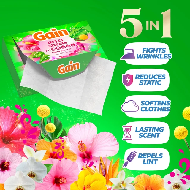 Alt view image 4 of 5 - Gain Dryer Sheets, Happy Hibiscus Scent, 110 Count