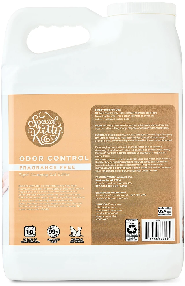 Alt view image 6 of 6 - Special Kitty Unscented Clumping Clay Cat Litter, 20lbs Jug, 1 Count