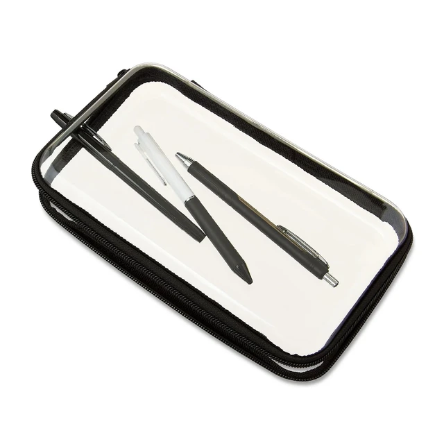 Alt view image 4 of 7 - Pen+Gear Zipper Pencil Case, Black, for School