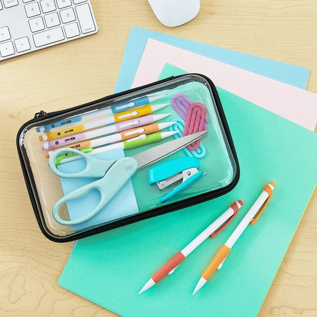 Alt view image 6 of 7 - Pen+Gear Zipper Pencil Case, Black, for School