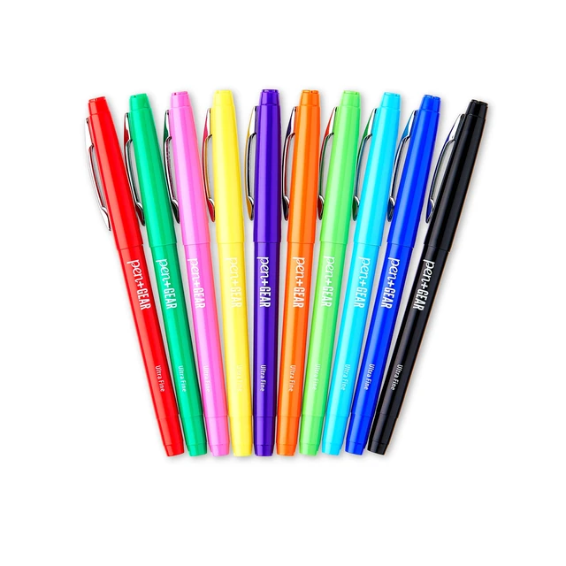 Alt view image 5 of 6 - Pen+Gear Felt Tip Pens, Ultra Fine Point, Assorted Ink Colors, 10 Count