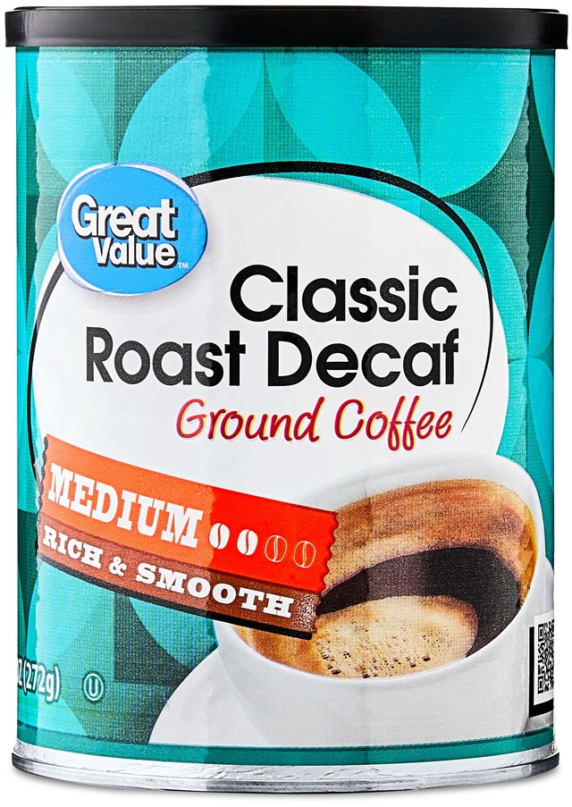Main image of Great Value Decaf Classic Medium Roast Ground Coffee, 9.6oz