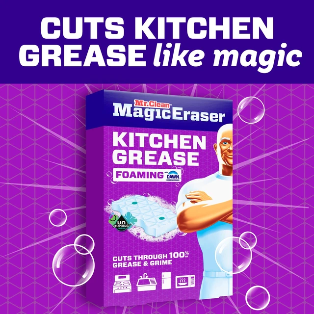 Alt view image 5 of 5 - Mr. Clean Magic Eraser Sponge Kitchen Grease Unstopables Fresh 3 Count