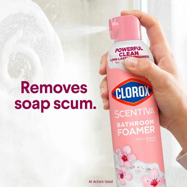 Alt view image 2 of 5 - Clorox Scentiva Bathroom Foamer Cherry Blossom and Peach 20oz