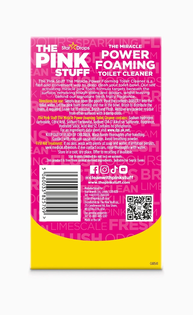 Alt view image 3 of 5 - The Pink Stuff Miracle Power Foaming Toilet Cleaner, Self-Activating Formula, Stain Remover, 3 Treatments, 10.5 Oz
