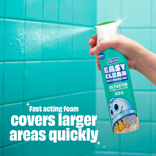 Alt view image 5 of 6 - Scrubbing Bubbles Easy Clean Multi-Purpose Bathroom Shower & Tub Cleaner Aerosol Spray, 13.58 oz