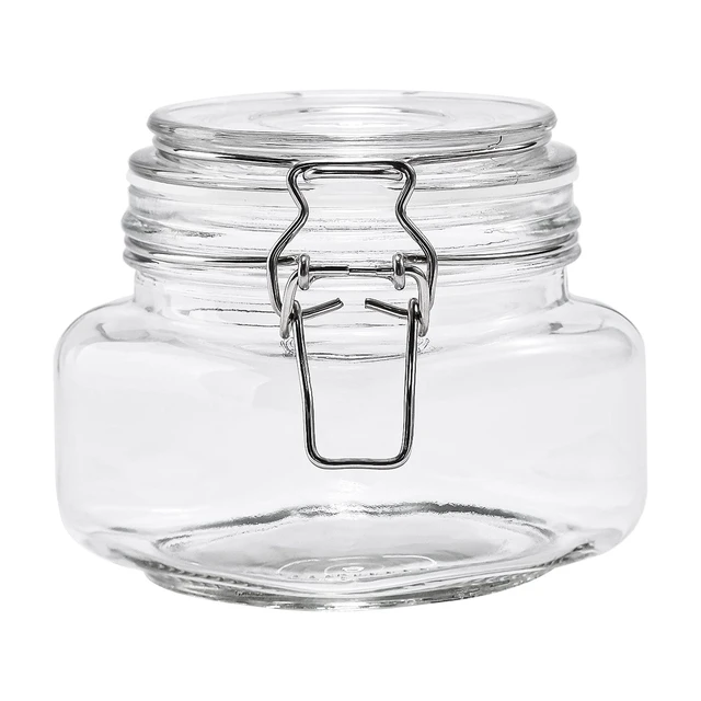 Alt view image 5 of 6 - Mainstays 17oz Glass Airtight Food Storage Jar Canister with Locking Lid, 2 Pack