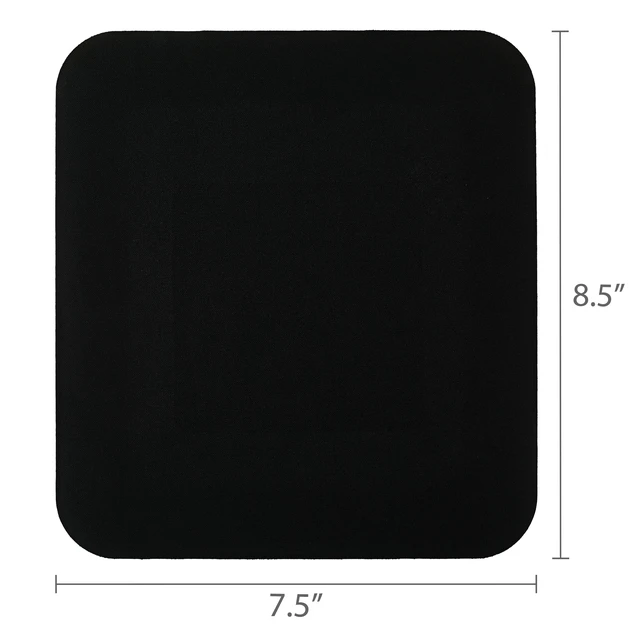 Alt view image 4 of 7 - Onn Mouse Pad, Square, Polyester Surface with Non-Slip Natural Rubber Backing, Black