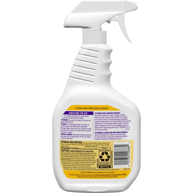 Alt view image 5 of 6 - Formula 409 Multi-Surface Cleaner Spray, Lemon Fresh, 32 fl oz, 2 Pack
