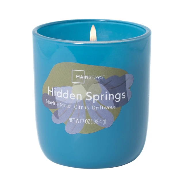 Alt view image 7 of 7 - Mainstays 1-Wick Glossy Glass Candle, Hidden Springs, 7oz