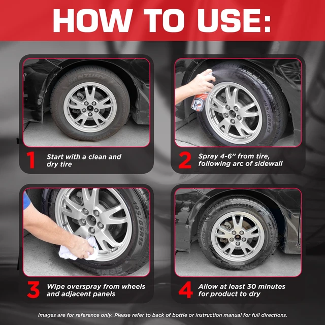 Alt view image 4 of 5 - Black Magic Tire Wet Spray 14.5oz Tire Shine BC23220W