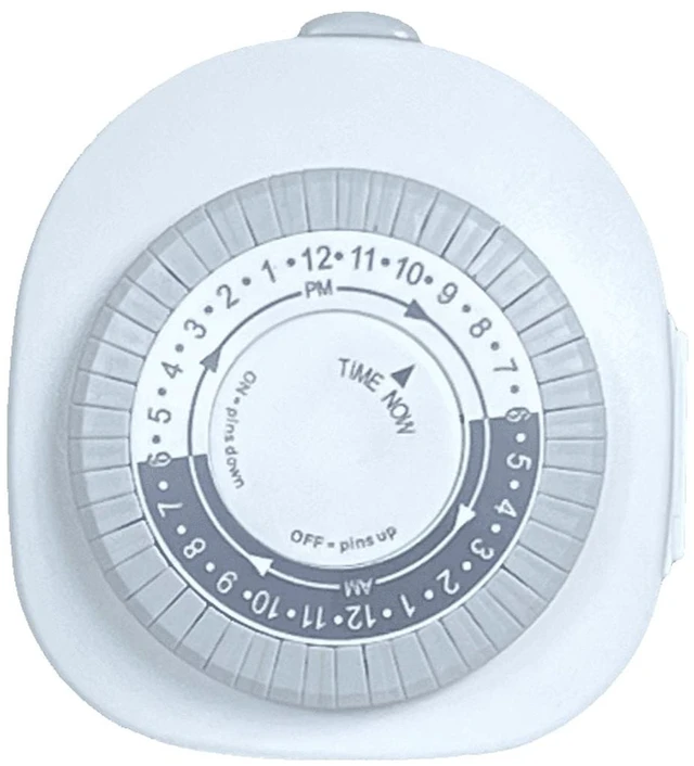 Main image of Hyper Tough Analog Timer, Indoor Grounded, 3-Prong Outlet, 15A