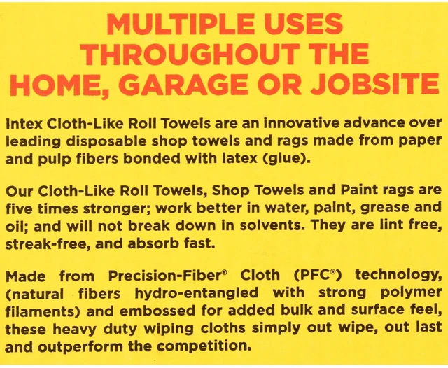 Alt view image 4 of 7 - Intex Nw-00454-75 Cloth-Like Wiping Rags, Fiber Blend