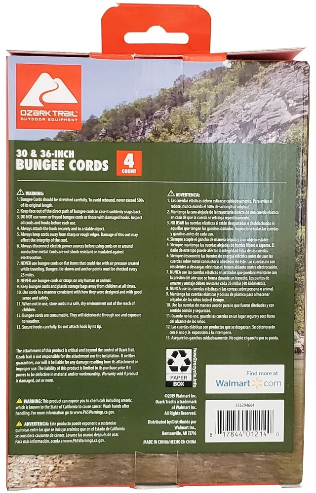 Alt view image 3 of 6 - Ozark Trail Rubber Bungee Cords 4 Count Box
