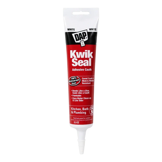 Alt view image 6 of 6 - DAP Kwik Seal 5.5 oz White Adhesive Kitchen & Bath Acrylic Latex Caulk