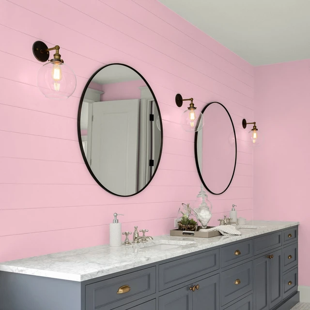 Alt view image 4 of 6 - Glidden Rose Melody Satin Interior Paint Color Sample, 1/2 Pint