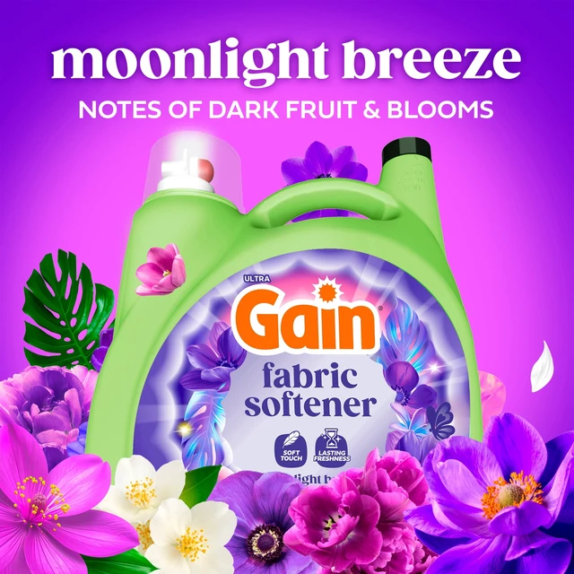 Alt view image 4 of 5 - Gain Liquid Laundry Fabric Softener and Conditioner, 140fl oz, Moonlight Breeze Scent, 190 Loads
