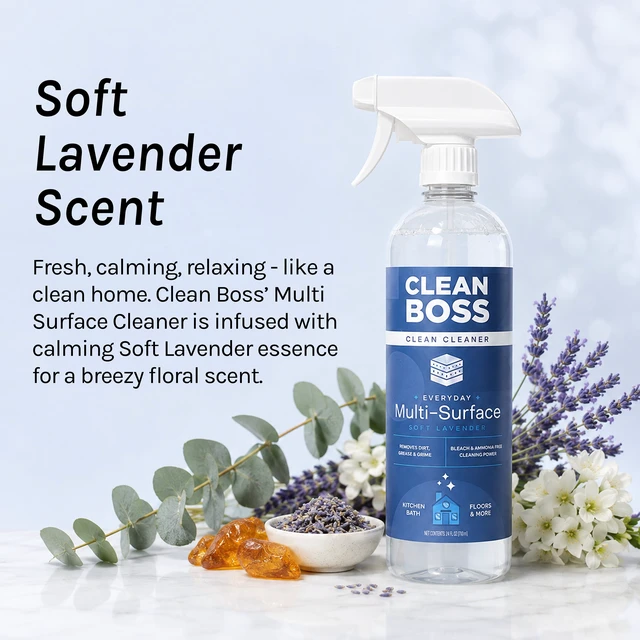 Alt view image 6 of 6 - CleanBoss Everyday Multi-Surface Cleaner, Soft Lavender, 24fl oz