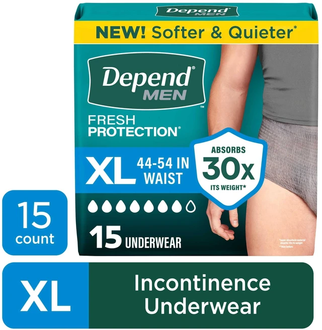 Main image of Depend Fresh Protection Incontinence Underwear for Men, XL, 15Count