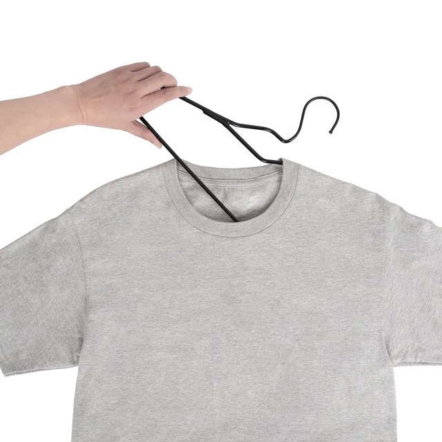 Alt view image 5 of 6 - Better Homes & Gardens Black Non-Slip Adult Clothes Hangers with Chrome Hook, 10 Pack