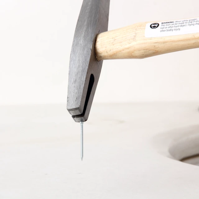 Alt view image 3 of 6 - Hyper Tough 4C25140D 5 Ounce Head Weight Wood Handle Tack Hammer