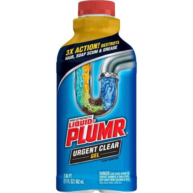 Alt view image 5 of 5 - Liquid-Plumr Urgent Clear Drain Clog Remover Gel, 17 fl oz