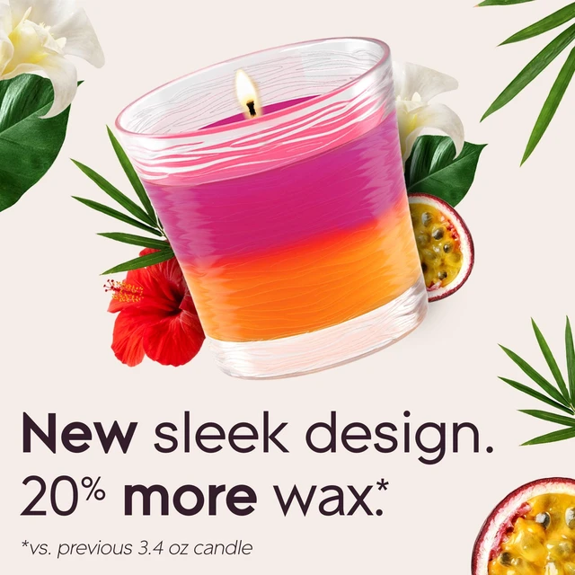 Alt view image 2 of 5 - Glade 2in1 Single Wick Candles 8.16 oz 2 Count, Hawaiian Breeze + Vanilla Passionfruit