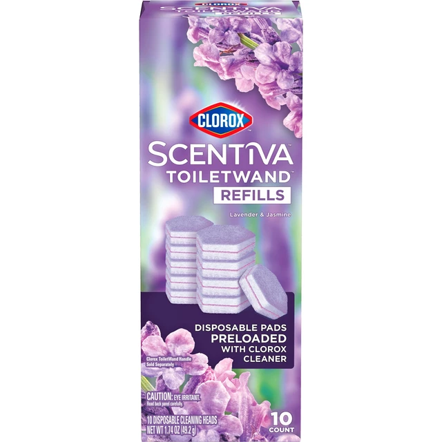 Alt view image 3 of 5 - Clorox Scentiva ToiletWand Refills, Lavender and Jasmine, 10 Count