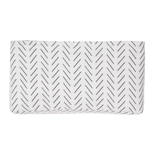 Alt view image 3 of 6 - Mainstays Black and White Lines Canvas Fabric Decorative Storage Basket with Handles, 15 x 8 x 11 Inches