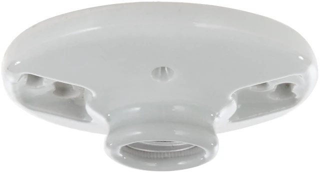 Main image of Hyper Tough Medium Base Porcelain Light Bulb Socket, 60W Max, White