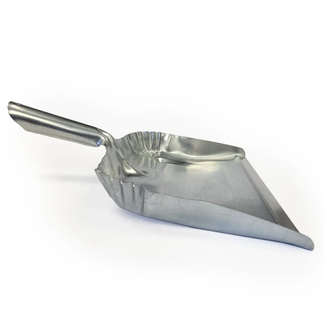 Alt view image 2 of 2 - Fulton Heavy Duty Galvanized Steel Dustpan - Silver