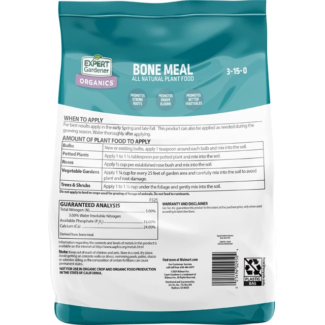 Alt view image 2 of 6 - Expert Gardener 3-15-0 Bone Meal Plant Food Fertilizer, 4lb