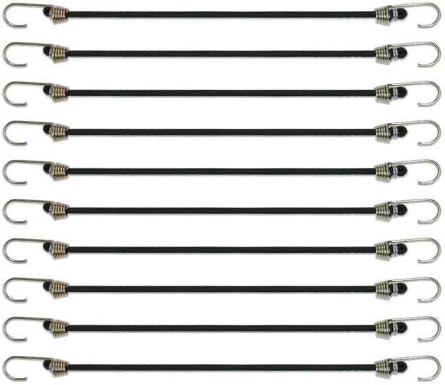 Main image of Hyper Tough 20 Pack 10 Inch Mini Bungee Cord Set in Plastic Jar