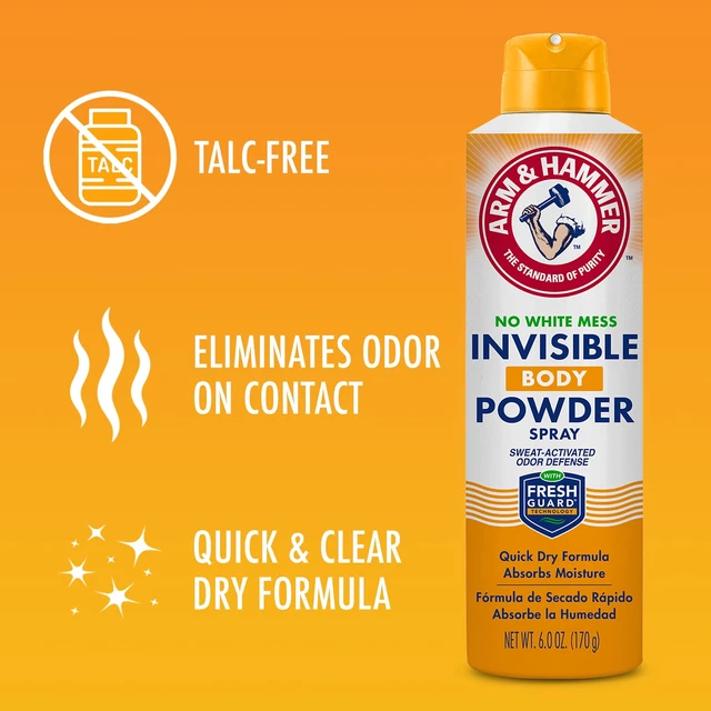 Alt view image 2 of 5 - Arm & Hammer Invisible Odor Defense Body Powder Spray, 6oz