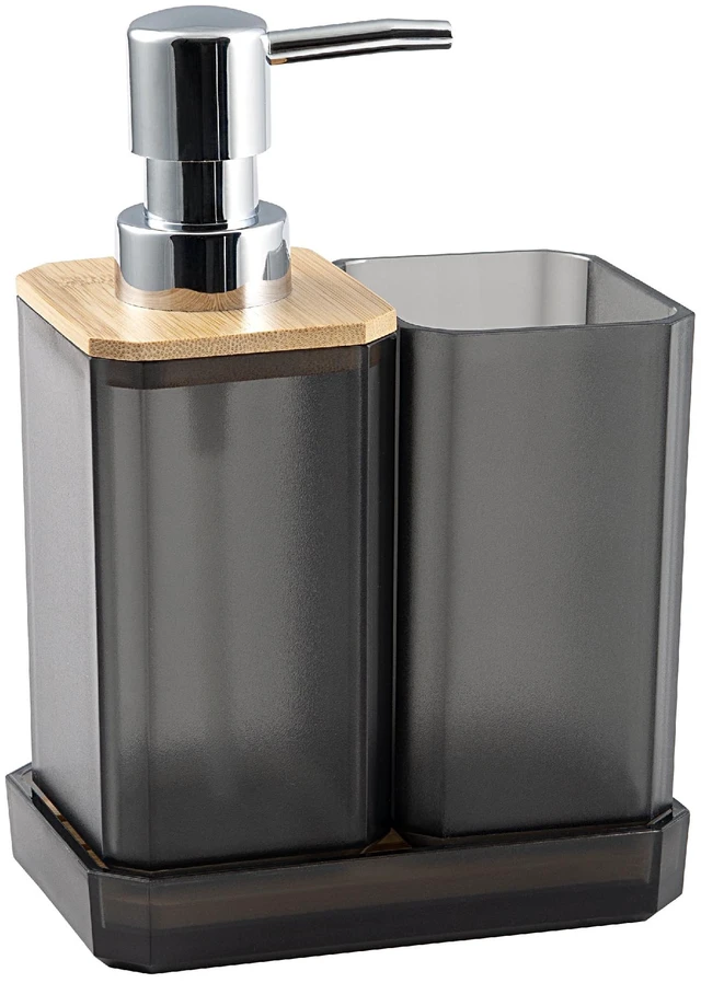 Alt view image 5 of 6 - Mainstays 3-Piece Bath Accessory Set Black