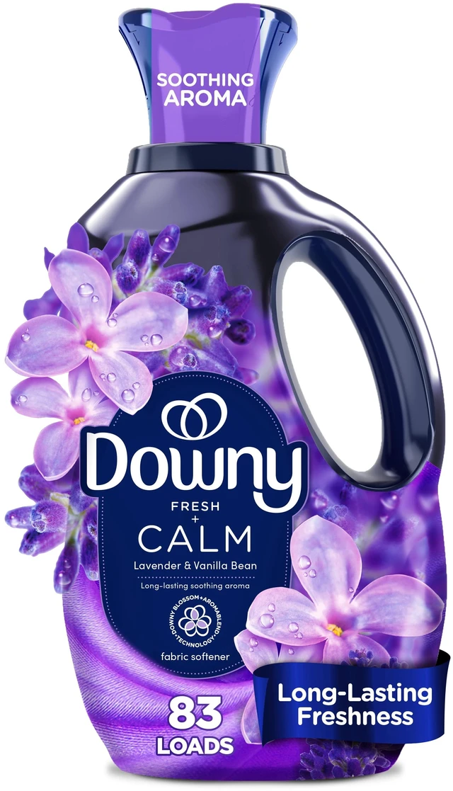 Main image of Downy Ultra Soft Liquid Fabric Softener and Conditioner, Calm Lavender & Vanilla Bean Scent, 56 fl oz, 83 Loads