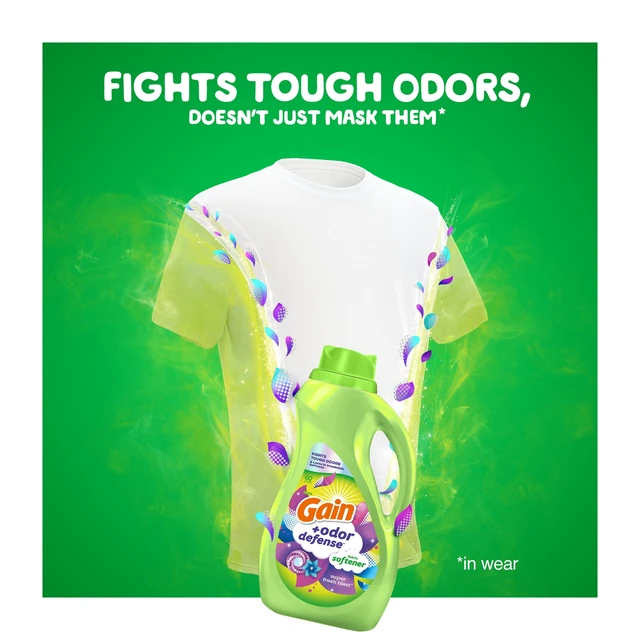 Alt view image 2 of 5 - Gain Odor Defense Liquid Fabric Softener and Conditioner, Super Fresh Blast, 100 fl oz, 136 Loads