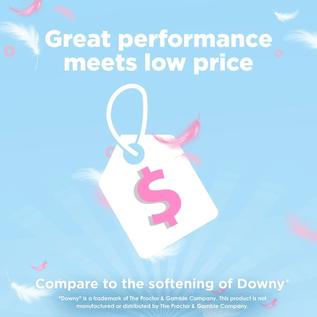 Alt view image 2 of 6 - Great Value Gentle Soft Fabric Softener, Spring Showers, 111 fl oz, 150 Loads