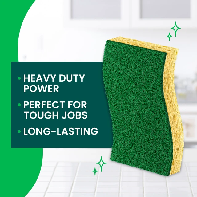 Alt view image 2 of 5 - Scotch-Brite Heavy Duty Cleaning Scrub Sponge, 3 Pack