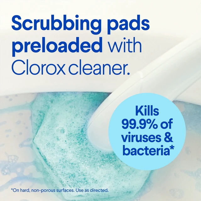 Alt view image 4 of 5 - Clorox ToiletWand Disinfecting Brush Refills, Disposable Toilet Bowl Cleaner, Rainforest Rush, 10 Count