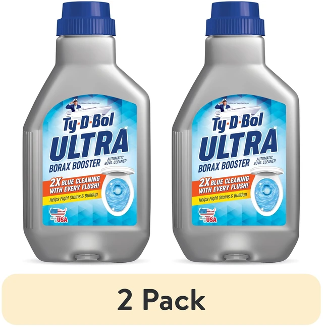 Main image of 2 Pack Ty-D-Bol Ultra Borax Booster In-Tank Automatic Toilet Bowl Cleaner Liquid, 12fl oz