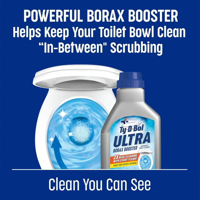 Alt view image 3 of 5 - 2 Pack Ty-D-Bol Ultra Borax Booster In-Tank Automatic Toilet Bowl Cleaner Liquid, 12fl oz
