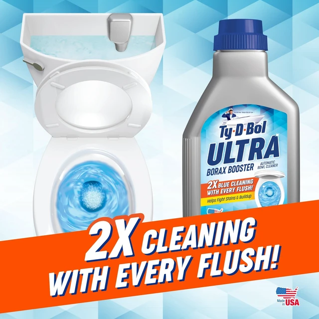 Alt view image 5 of 5 - 2 Pack Ty-D-Bol Ultra Borax Booster In-Tank Automatic Toilet Bowl Cleaner Liquid, 12fl oz