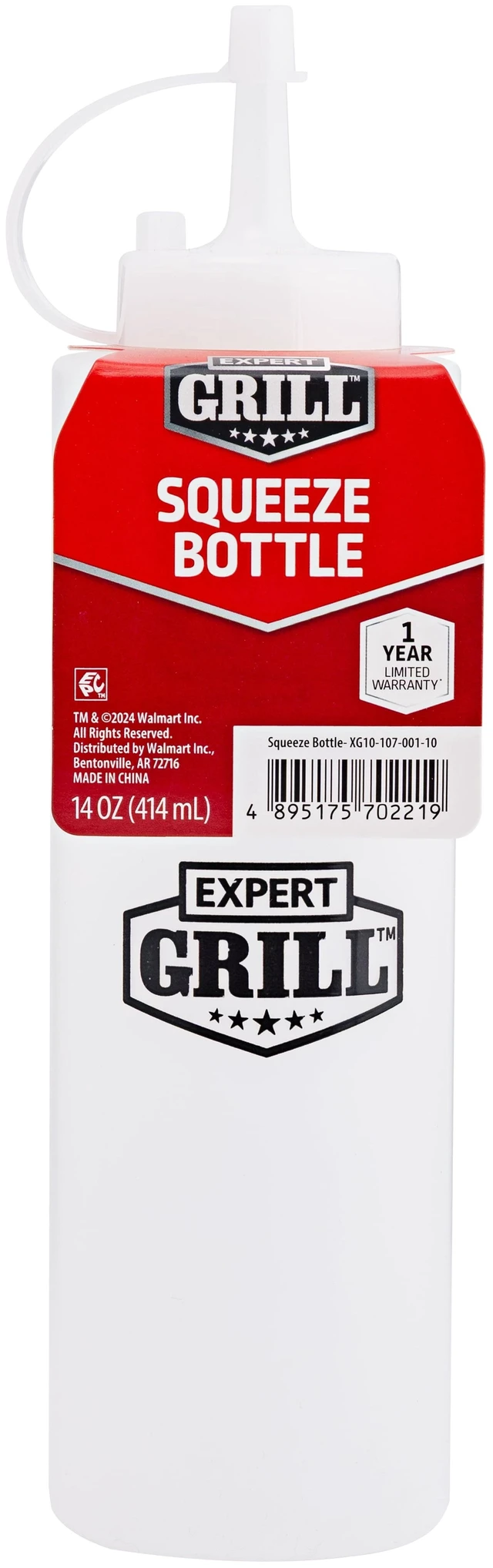Alt view image 6 of 6 - Expert Grill 6 Pack Plastic 14-Ounce Oil and Vinegar Dispensing Squeeze Bottle, 8.8x2.3x2.3in
